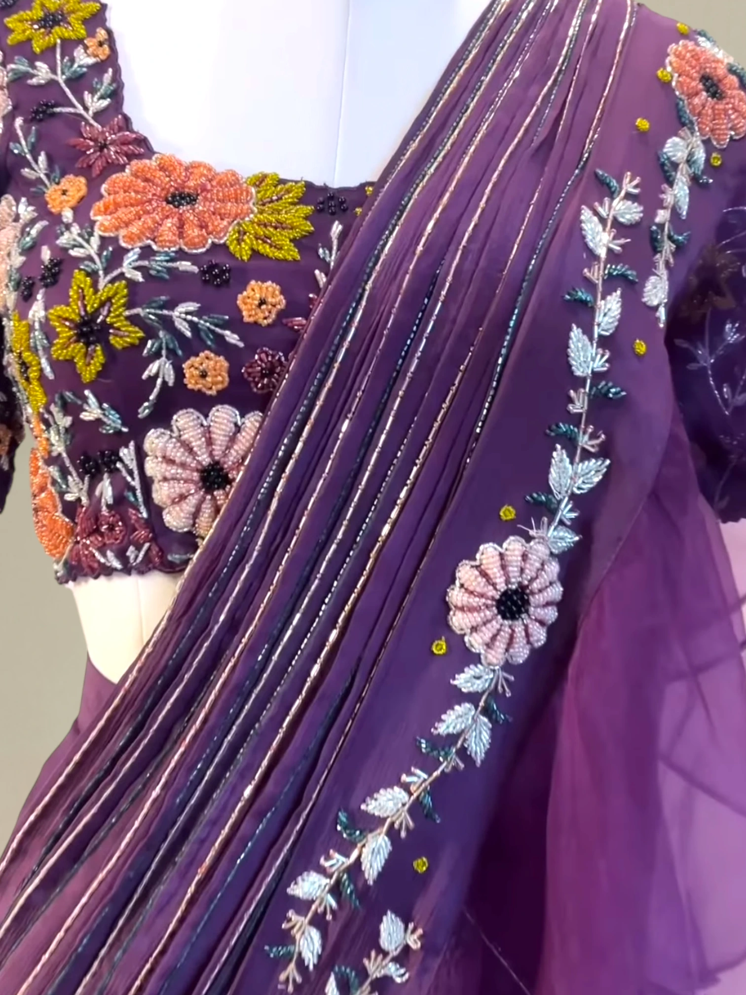 Ruffle saree with heavy dupatta0 product image