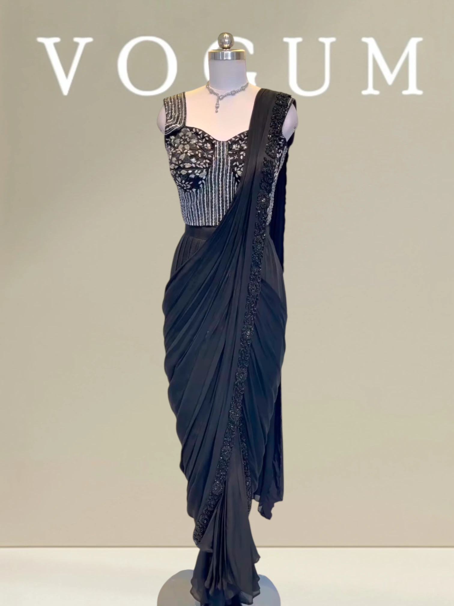 Corset drape saree set product image