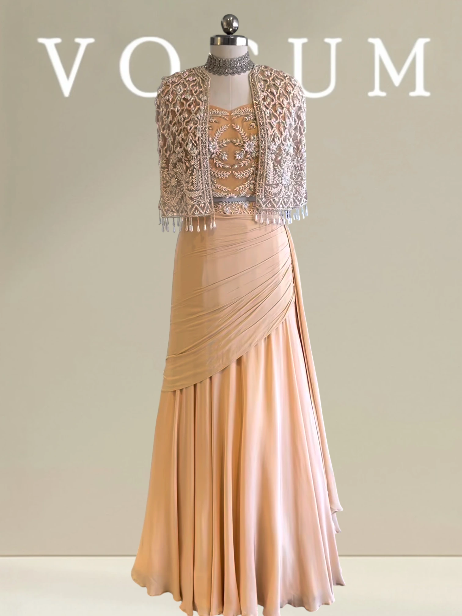 Designer Drape Skirt With Cape related product