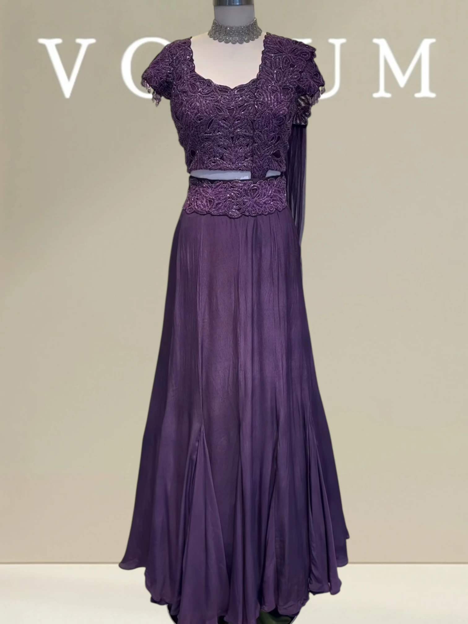 Skirt with side panel dupatta related product