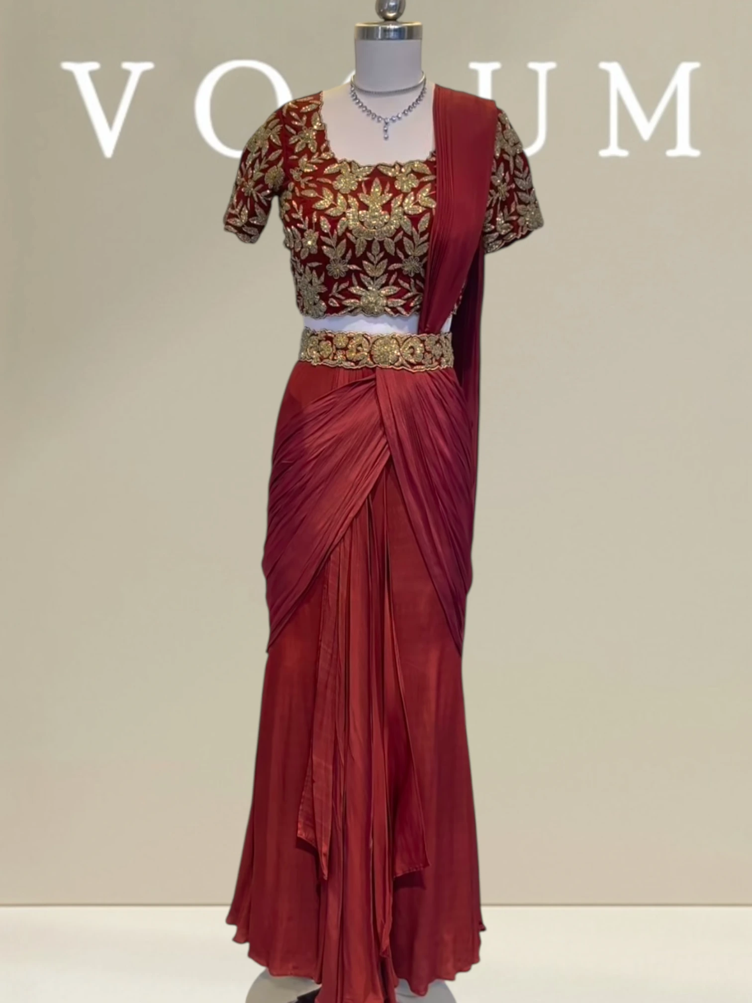 Twisted drape saree related product